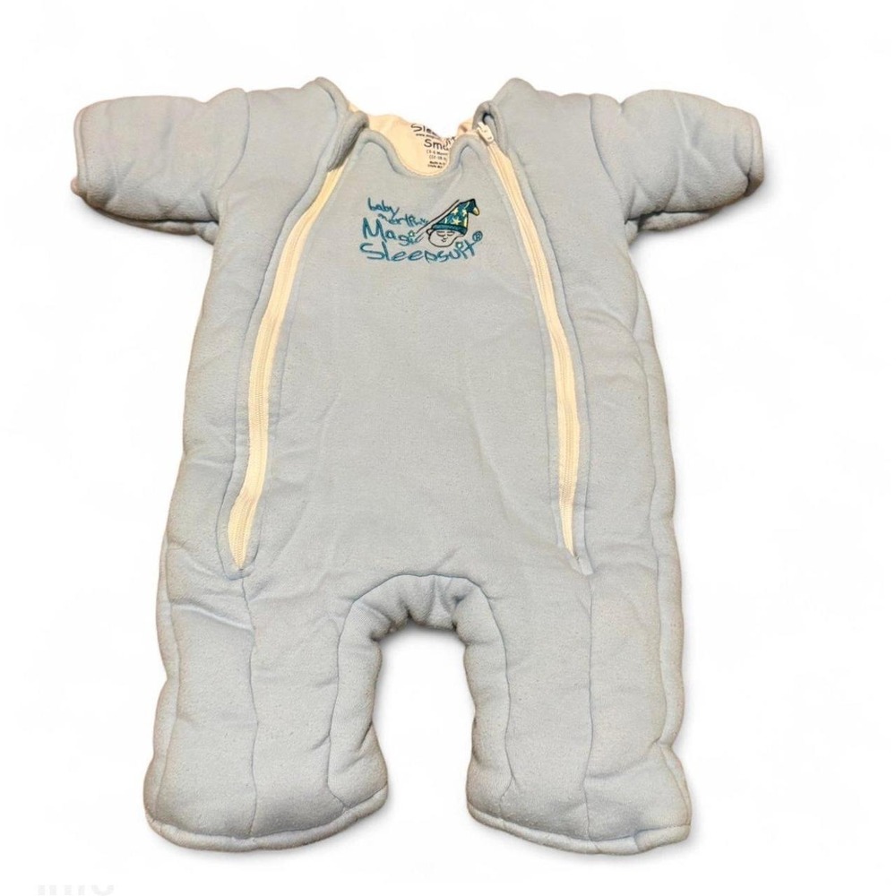 Baby Merlin's Magic Sleepsuit Small 3-6 Months 12-18 lbs Blue Cotton